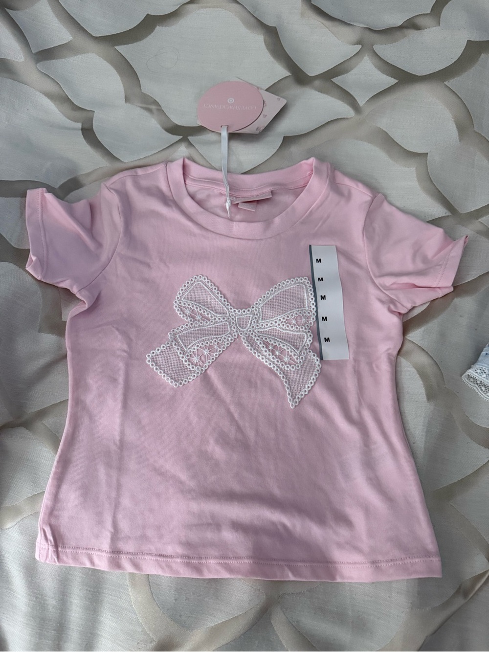 Loveshackfancy x Target Pink Bow Graphic Tee